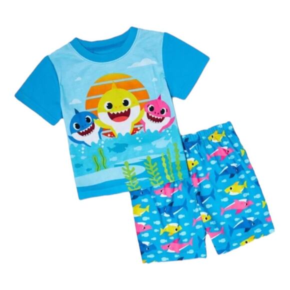 Nickelodeon boy toddlers Size 2 T baby shark pajamas set 2 pcs pinkfong new - Picture 2 of 8